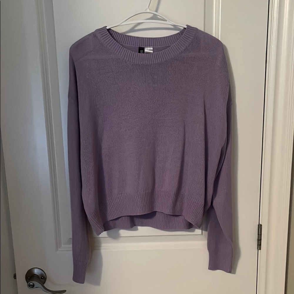 H&M Purple Crew Neck Sweater Soft Knit